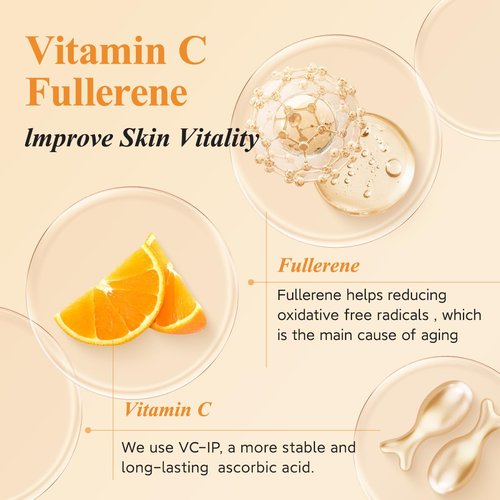 Vitamin C Anti-Wrinkle Aging Face Serum 30 Capsules+Retinol Collagen Anti-Aging Wrinkle 30 Capsules,VC For Morning+VA For Evening,Smooth,Hydrate,Firming Skin,Travel Portable