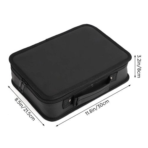 Segbeauty Barber Tool Bag, 11.8 x 8.5in PU Leather Travel Makeup Toiletry Carrying Case, Hair Styling Cutting Kit Storage Organizer for Clipper Shears Combs Cosmetics Salon Beauty Supplies