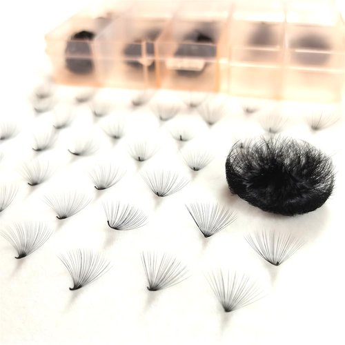 Generic Veritee 1000 Fans 25D Handmade Lash Extensions by Pinching Mix 9-16mm Cashmere Velvet Premade Eyelash Extensions Silk Promade Loose fans, black