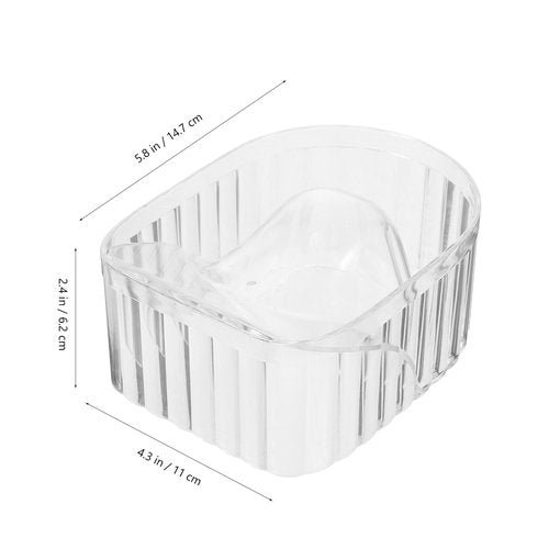 FOMIYES 2pcs Transparent Nail Soaking Bowls, Acrylic Gel Polish Remover Bowls, Manicure Hand Soak for Home Nail Care, Ergonomic Design for Gel off and Hand Washing