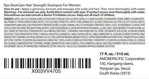 Ryo Root:Gen Hair Strength Shampoo For Women