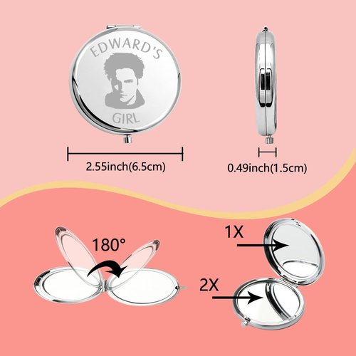 TIIMG Ed-Ward Inspirational Gift Vampire TV Series Gift Edward's Girl Compact Mirror (ED-WARD'S Girl Mirror)