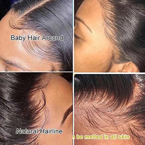 1B 30 Ombre Color Body Wave Short Bob Highlight Wig Short Loose Wavy 13x6 HD Transparent Lace Frontal Human Hair Wig with Baby Hair Bleached Knots Glueless Brazilian Virgin Human Hair Wigs for Women