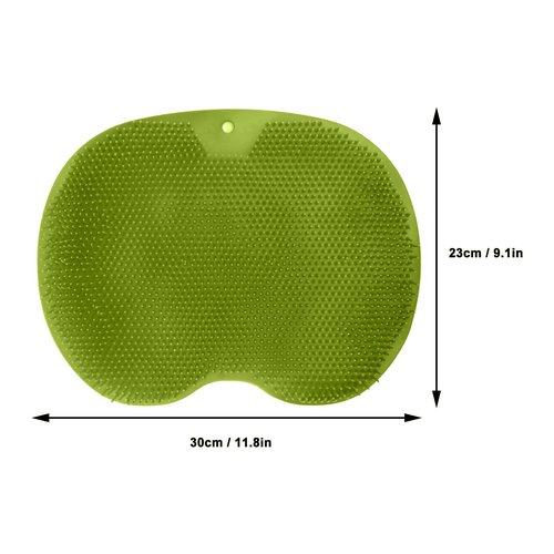 Bath Massage Pad, Shower Foot & Back Scrubber, Body Scrubber, Lazy Bath Massage Cushion Brush with Suction Cups, Bathroom Wash Foot Mat, Foot SPA, Exfoliating Dead Skin Foot Brush(Green)