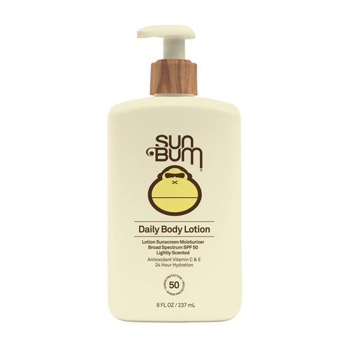 Sun Bum Daily SPF 50 Sunscreen Body Lotion - Broad Spectrum Moisturizing Sunscreen with Vitamin E - Vegan and Hawaii 104 Act Compliant (Without Octinoxate & Oxybenzone) - Dermatologist Tested - 8 oz