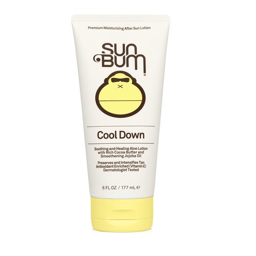 Sun Bum Cool Down Hydrating After Sun Lotion with Hydrating Aloe, Cocoa Butter and Vitamin E - Moisturizing Sun Burn Relief - Gluten Free, Vegan - 6oz Tube