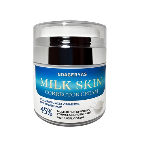 NOAGERYAS Corrector Cream with Hyaluronic Acid, Vitamin C, Niacinamide & 45% Multi-Action Concentrate - Reduces Fine Lines & Acne Scars for Smooth, Milk-Like Skin - 1.86 oz