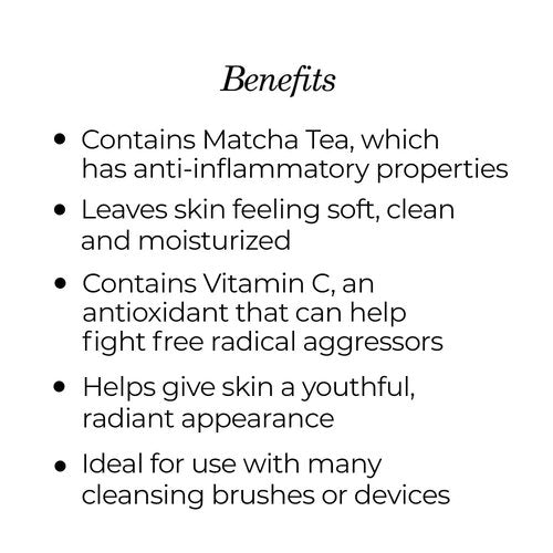 NassifMD Pure Hydration Facial Cleanser, Hydrating Face Cleanser with Vitamin C, Matcha Hemp Hydrating Cleanser (6oz)