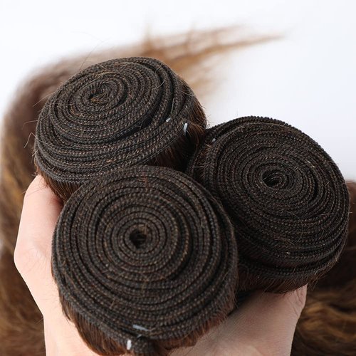 P430 Highlight Brown Bundles Human Hair Bundles 24 26 28 Inch Straight Wave P4/30 Highlight Bundle Brown Bundle Unprocessed Brazilian Virgin Hair Quick Weave Hair for Black Women