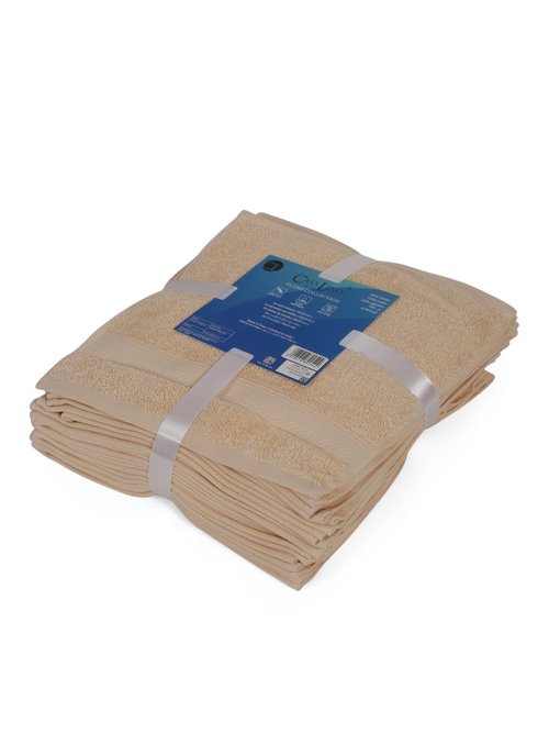Casa Lino Face Towels & Body Wash Cloths for Showering - 100% Cotton Wash Cloths for Bathroom - Highly Absorbent & Quick Drying Washcloth Set - Cotton Washcloths 24 Pack (12" x 12") - (Linen Brown)