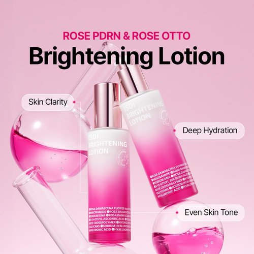 ISOI Rose PDRN Lotion, Lightweight Daily Moisturizer with Niacinamide and Hyaluronic Acid for Radiant, Korean Skin Care (3.04 fl.oz,90ml)