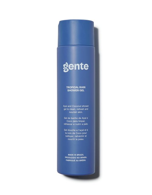 Gente Beauty Tropical Rain Shower Gel – Refreshing Body Wash with Acai & Coconut Hydrating, Sulfate-Free Cleanser for All Skin Types – 10.5 oz