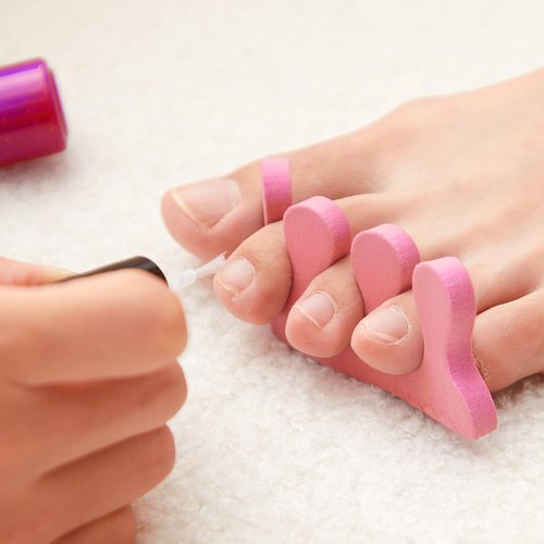 Mumufy 250 Pairs Sponge Toe Separators Pedicure Tool Kit Soft Toe Spacers for Pedicures Spreaders Finger Dividers for Women Men Feet Nail Manicure Toenails Art Painting Polish Spa (Pink)