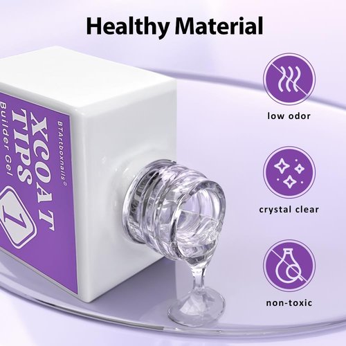 BTArtboxnails XCOATTIPS Toe Nail Tips & Buidler Gel