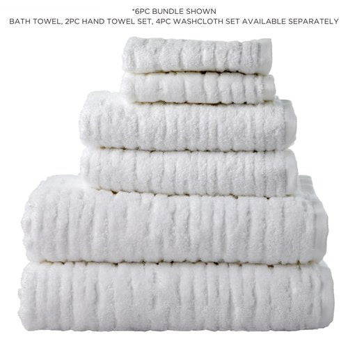 SKL Home CloudSoft Cotton Luxury 4-Piece Washcloth Set, White
