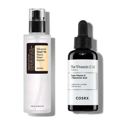 COSRX Post Acne Mark Recovery - Snail Mucin 96% Essence + Vitamin C 13% Serum, Intensive Hydrating for Fine lines, Hyperpigmentation, After Blemish Care