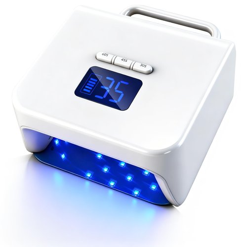 Cordless UV Nail Lamp,220W UV Light for Gel Nails, Rechargeable Professional LED Nail Lamp with 48 Beads & Touch Display, Built-in 3-Timer Modes & Auto Sensor, Fast Curing Nail Dryer