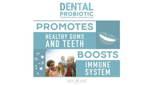 Dental Oral Probiotic, 60 Chewable Tablets - Supplements w/BLIS K12 & M18 - Bad Breath Treatment for Adults - Boosts Oral Health - Fights Halitosis, Tooth Decay, Strep Throat (Mint Flavor)