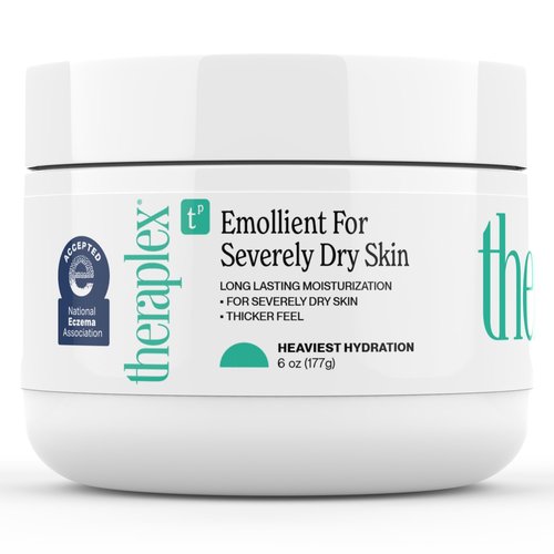 THERAPLEX Emollient Cream for Dry Skin - No Parabens or Preservatives, Noncomedogenic, Fragrance-free, Dermatologist Recommended - Long-lasting Moisturizing Cream and Heaviest Hydration (6 Oz)