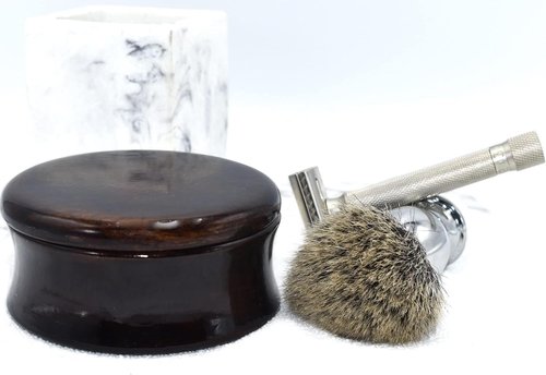 Parker Hand carved Genuine Mango Wood Shaving Soap Bowl - Classic Style
