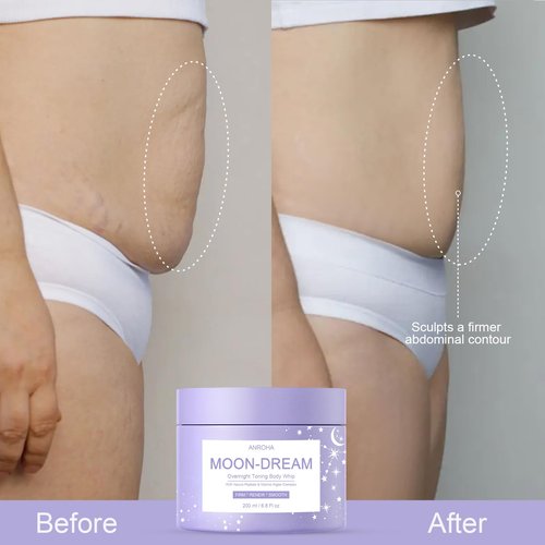 Anroha Moon Dream Overnight Toning Whip - Get Body Firming Cream for Women - Age Defying Lift and Frim Cream Helps Target the Appearance of Loose Skin On the Body 6.8 Fl oz