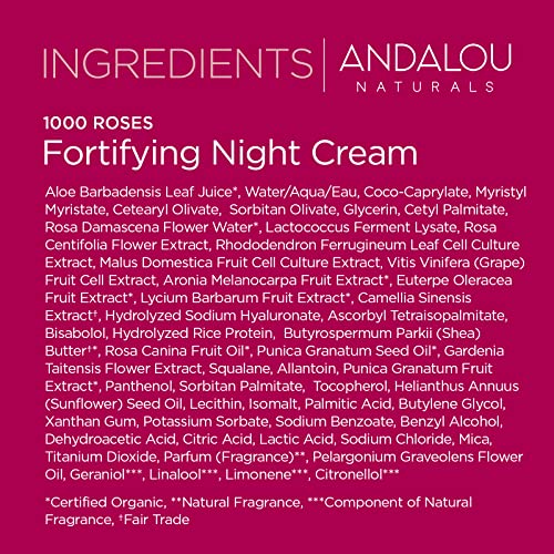 Andalou Naturals 1000 ROSES® Fortifying Night Cream