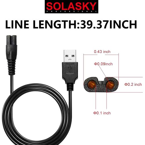 SOLASKY Universal Head Shaver, USB Charging Cable for Many Brands, Compatible with Bird Freedom Skull Shaver