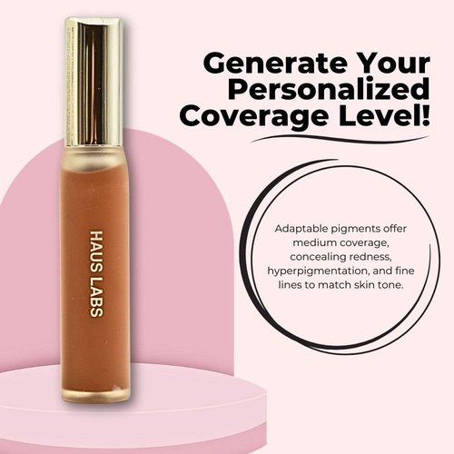 Haus Labs Triclone Skin Tech Hydrating Concealer 43 Medium Deep Golden Yellow Olive Undertones – Brightening, Crease-Resistant, Arnica-Infused