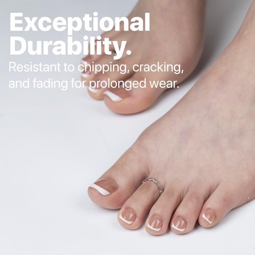 SXC Cosmetics X-Pro Tips French Tip Press On Toenails for Women, Acrylic Soft Gel System (Short French Brown, Short)
