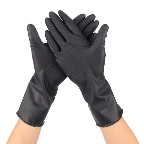 VOVCIG 1 Left+1 Right Hair Dye Gloves, 1 Pairs Professional Hair Coloring Accessories Dye Gloves Reusable for Hair Salon Hair Dyeing, Black