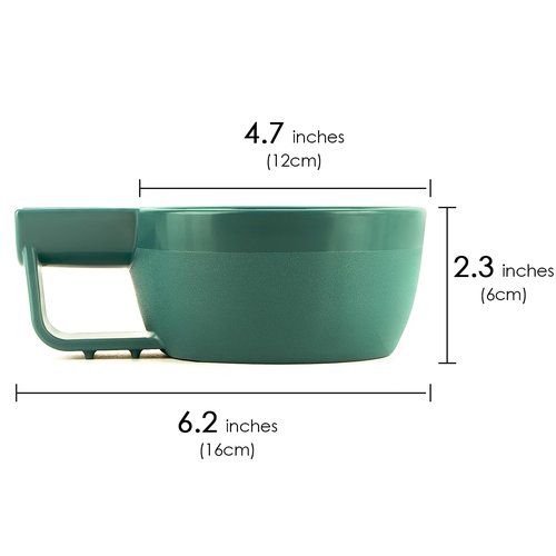 Linkidea Plastic Shaving Soap Bowl with Non-slip Handle, Wide Mouth, Large Capacity, Easier to Lather Ridges, Wet Razor Shave Cream Bowl for Men (Green)
