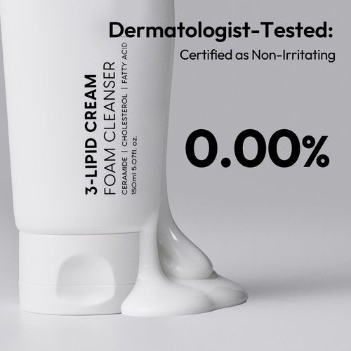 LAYERLAB Korean Face Wash with 5 Ceramides | Hydrating Low pH Cream Foam Cleanser for Sensitive Skin | Helps Support Moisture Barrier, Non-Drying, For All Skin Types 150ml 5.07 fl oz (White)