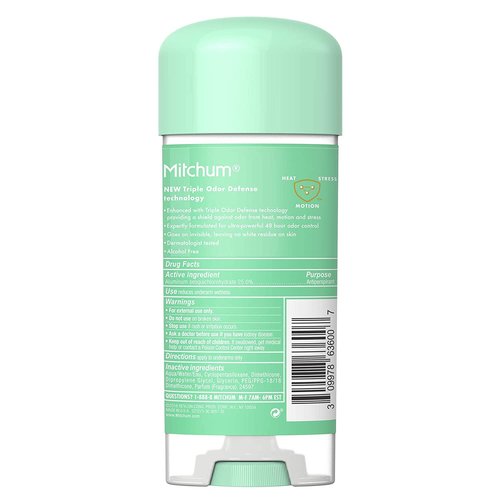 Mitchum For Women Anti-Perspirant Deodorant Clear Gel Powder Fresh 3.40 oz (Pack of 3)