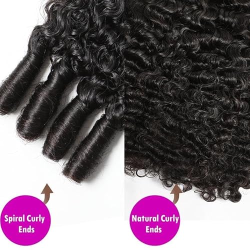 Burmese Curly Human Hair Bundles 22 24 26 Inch Curly 3 Bundles Unprocessed Burmese Raw Hair Extension Real Human Hair 12A Natural Color Spiral Curly End