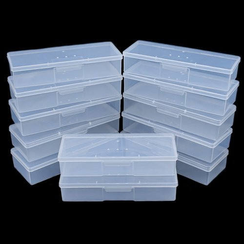 Lokyango Clear Manicure Tool Box, Personal Nail Box Storage Case for Organizing, Plastic Nail Tool Box for Manicure Pedicure Kit (12pcs)