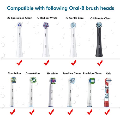 seplouis 4 PCS Toothbrush Head Covers (multicolor) compatible with Oral B & iO Electric toothbrush head + Toothbrush Holder with 1 Charging Stand Slot and 2 Toothbrush Head Stands