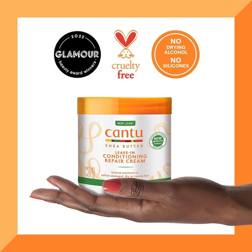Cantu Shea Butter Leave-In Conditioning Repair Cream, 16 Ounce (Pack of 3)
