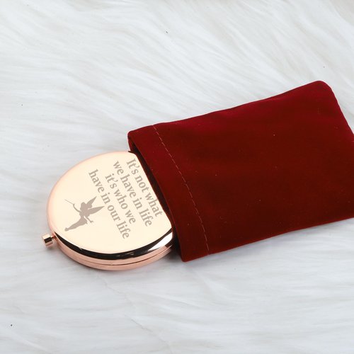WUSUANED Fairy Princess Makeup Mirror It’s Not What We Have in Life It’s Who We Have in Our Life Jewelry Princess Gift Peter Gift Cartoon Fan Gift