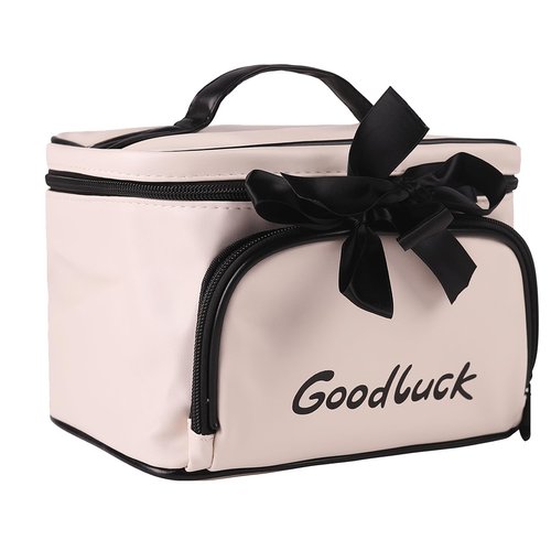 lllyan Travel Makeup Bag for Women, Large Capacity Makeup Portable Storage Bag, Flat Open Waterproof Storage, Toilet Bag Stand up Independent Compartment for Easy Access