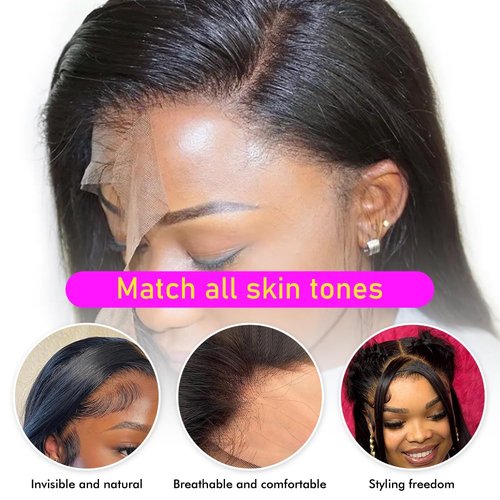 13x4 Lace Frontal Closure Body Wave Frontal Ear to Ear HD Lace Frontal Human Hair 100% Brazilian Virgin Human Hair Closure 16 Inch Frontals Hair Pieces for Women Free Part 150% Density
