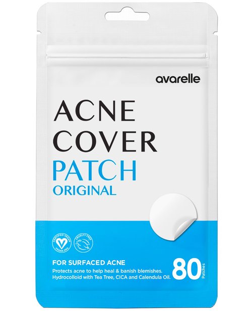 AVARELLE Pimple Patches Hydrocolloid Acne Patches, Acne Spot Treatment for Blemishes and Zit with Tea Tree Oil, Calendula Oil and Cica Oil for Face, Vegan, Cruelty F(8 XL + Variety + 80 CT)