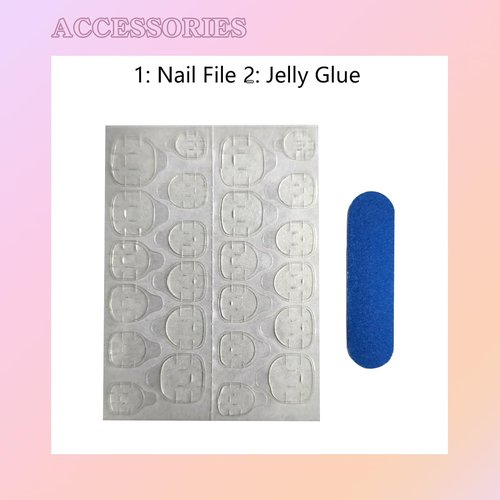 Tmani 10pc/set Long Handmade Press On Nail Hot Girl's Long Nails Ten Kinds of Natural Crystal Stone Decoration Fake Nails Suitable For Girls Festival Parties and Birthday Gift(442,M)