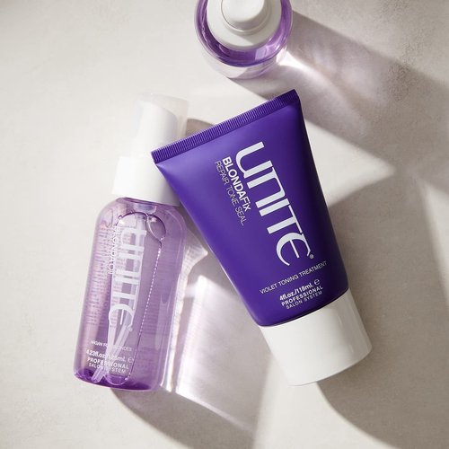 UNITE Hair - BLONDA Fix - Ultra-Violet Treatment for Blonde, Gray & Highlighted Hair - Repairs, Strengthens & Tones - Prevents Damage & Reduces Blow Dry Time, 4 Fl Oz