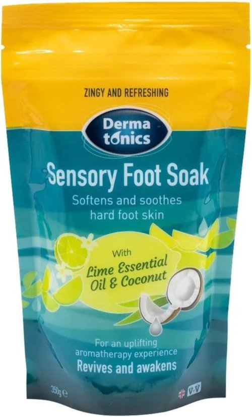 Dermatonics Sensory Foot Scrub 125ml & Foot Soak 350g | Exfoliates, Softens & Improves Skin
