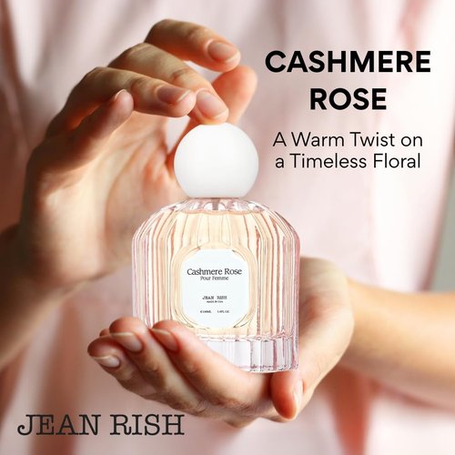 Jean Rish Cashmere Rose Perfume for Women, Eau De Parfum (3.4 Fl Oz / 100ml) with Clove, Rose, Oud Notes - Long Lasting and Luxury Fragrance, Made in USA