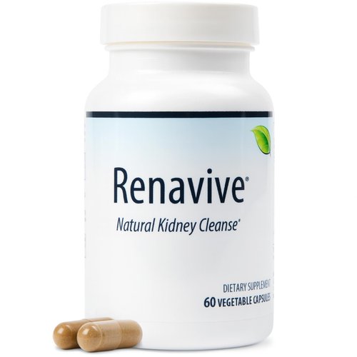 Renavive Kidney Cleanse - Premium Kidney Support Supplement with Chanca Piedra Stone Breaker - Supports Natural Cleansing & Urinary Tract Health - 60 Capsules