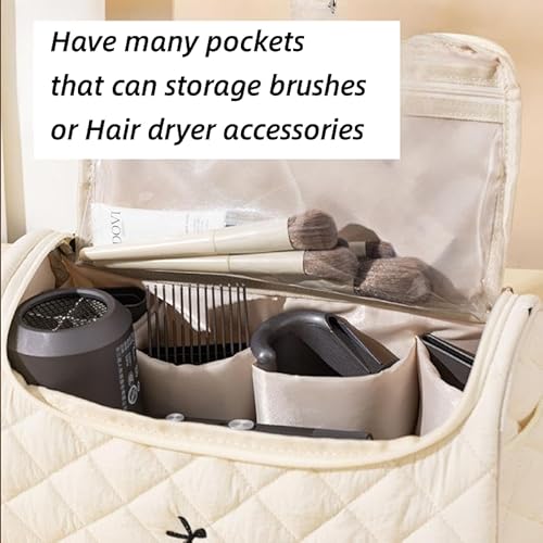 Travel Case Compatible with Dyson Airwrap Complete Styler and Attachments, Coquette Portable Hair Dryer Bag Organizer