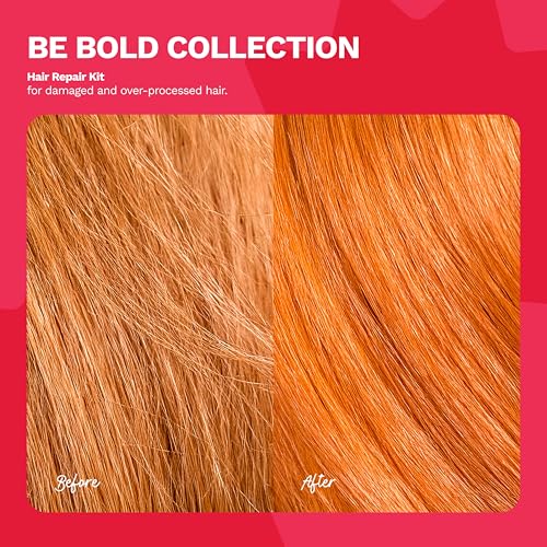 Restorative Capilar Set for damaged/mistreated hair caused by coloring, chemical processes / use of irons and dryers. BE BOLD COLLECTION Complete Regimen hair care