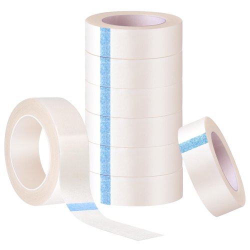ANPUNAT 8 Rolls White Fabric Adhesive Lash Tape Makeup Tape for Eyelash Extensions (White, 0.47'' x 354'')