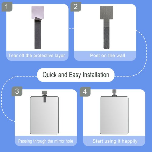 LUNCHIS Shower Mirror Fogless for Shaving Men Fog Free Anti Fog Bathroom No Fog Proof Anti-Fog Hanging Shatterproof RV (9” x 7”)